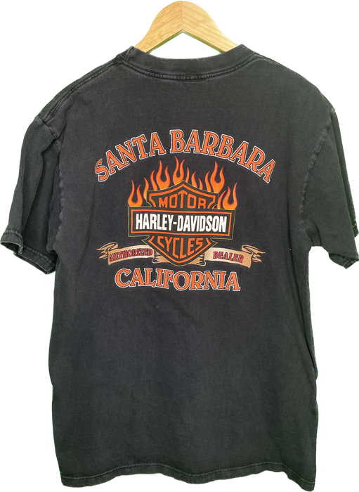 M/L Y2K Santa Barbara Vintage Eagle Flames Harley T-Shirt