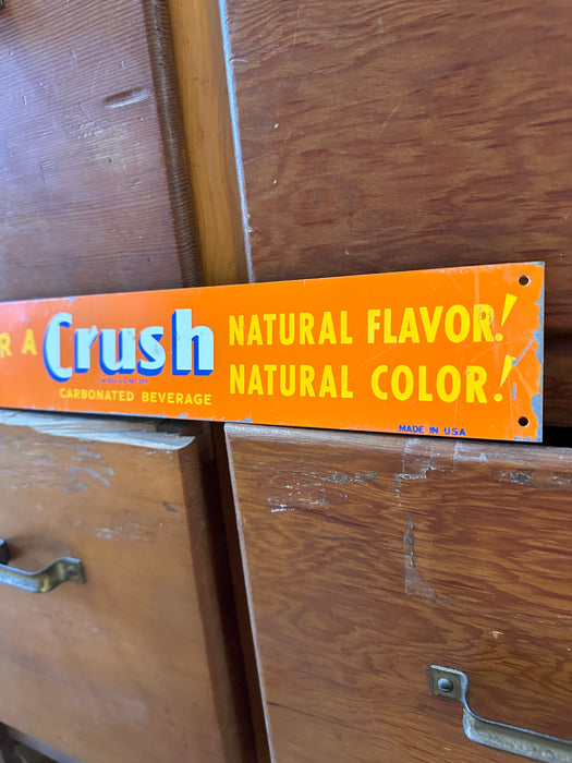 Rare 50s NOS Orange Crush Advertising Sign