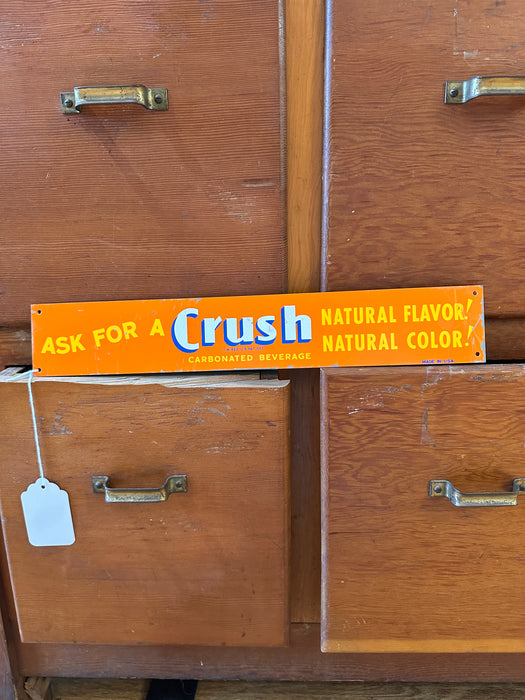 Rare 50s NOS Orange Crush Advertising Sign