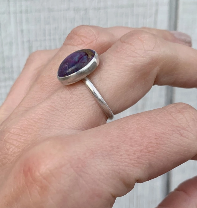 Oval Mojave Purple Blue Ring