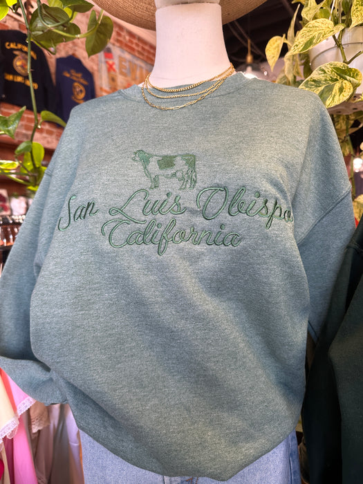 San Luis Obispo Cow-ifornia Embroidered Sweatshirt