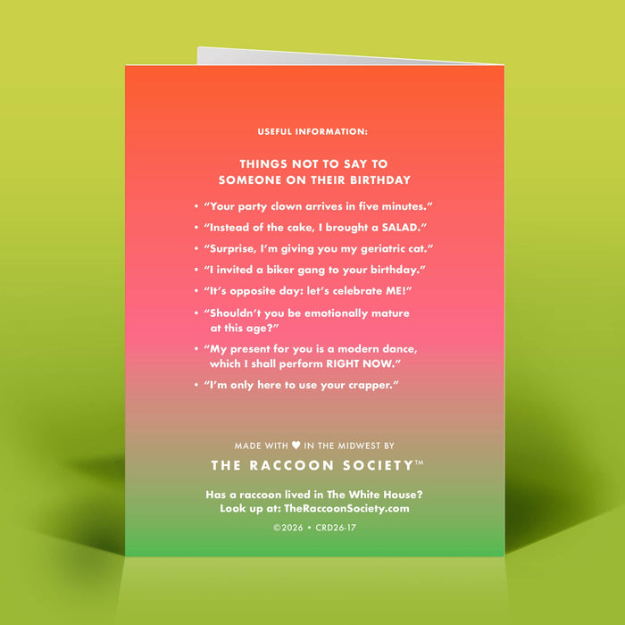 Trampy Old Birthday Card