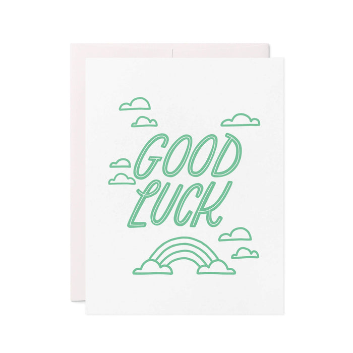 Good Luck Rainbow | Letterpress Encouragement Card