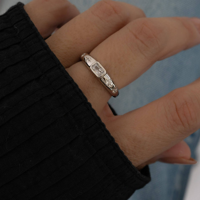 Baguette Starburst Ring