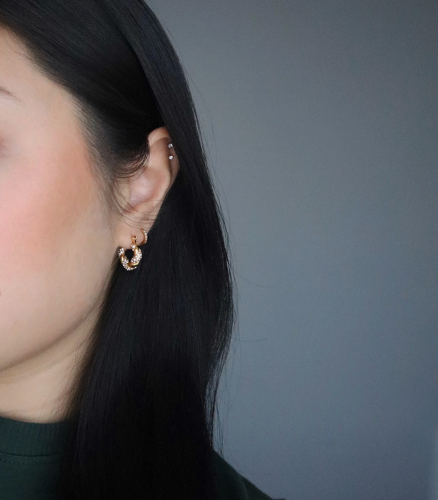 Mia Hoops | Small CZ Hoops