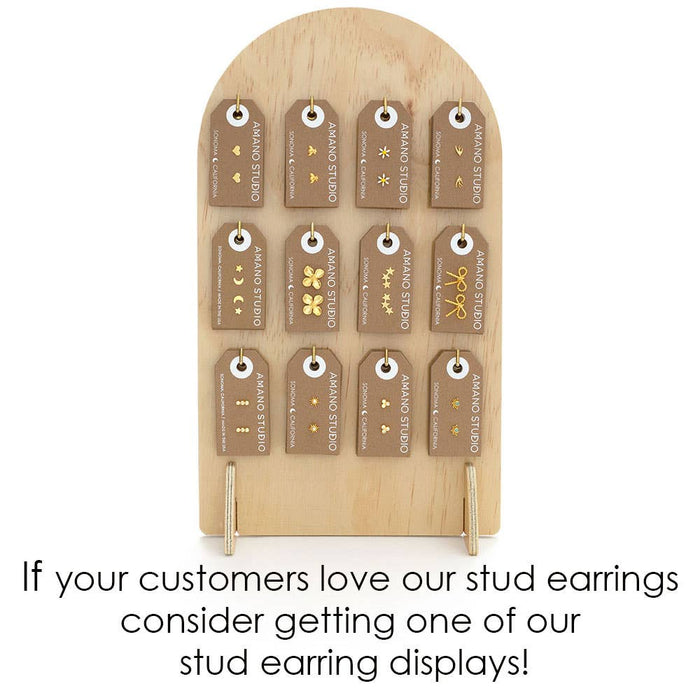 Tiny Dagger Stud Earrings