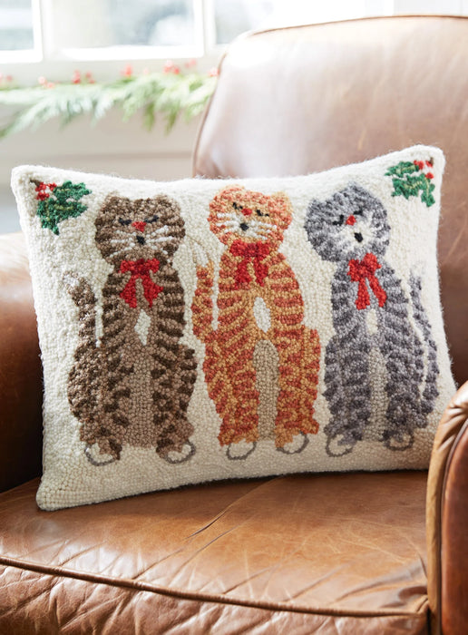 Caroling Cat Trio Hook Pillow - Misko Willis