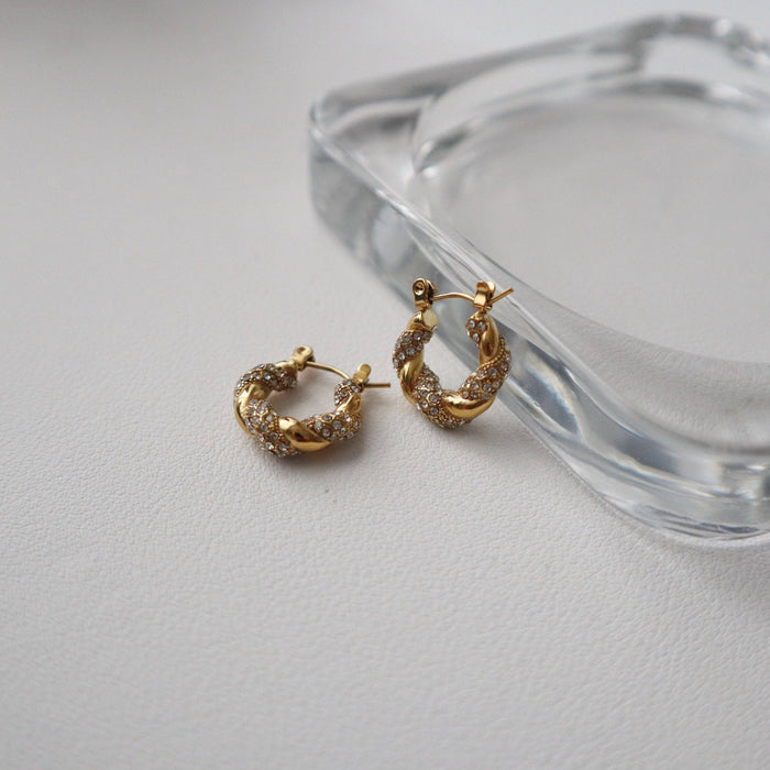Mia Hoops | Small CZ Hoops