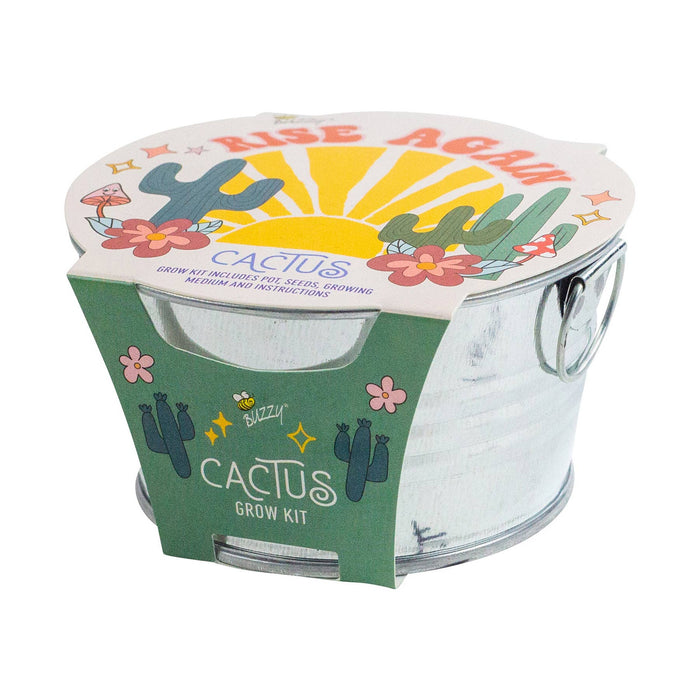 Mini Galvanized Basin - Cactus -100% Organic Grow Kit