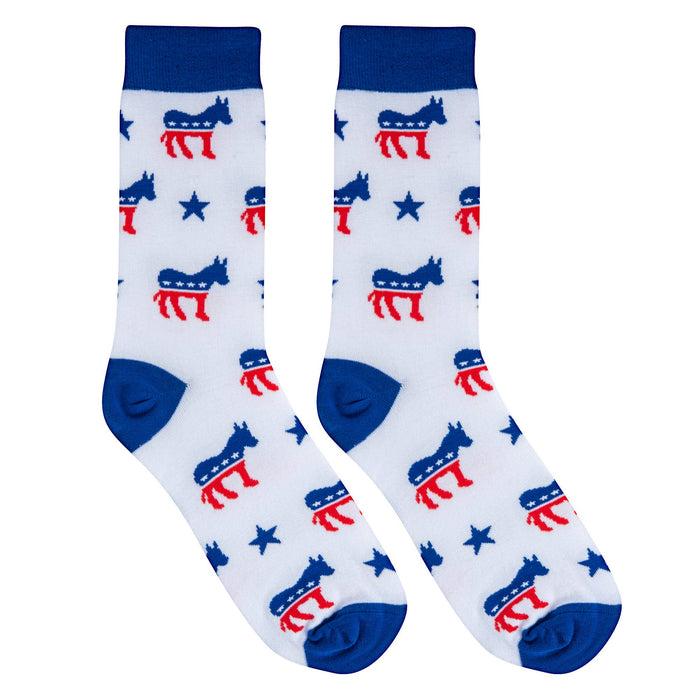 Crazy Socks - Mens Crew - Democrat