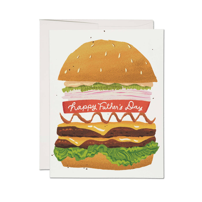 Double Cheeseburger greeting card