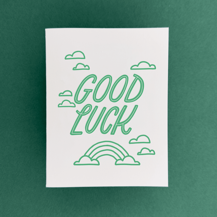 Good Luck Rainbow | Letterpress Encouragement Card