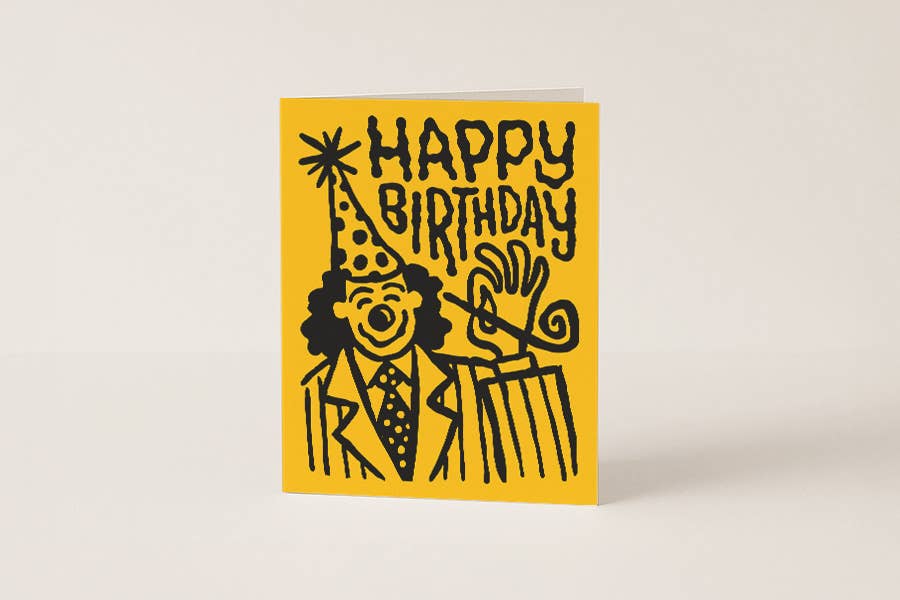 Happy Birthday Clown - Blank Card