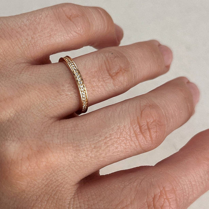 18k Gold Filled Eternity CZ Band Ring