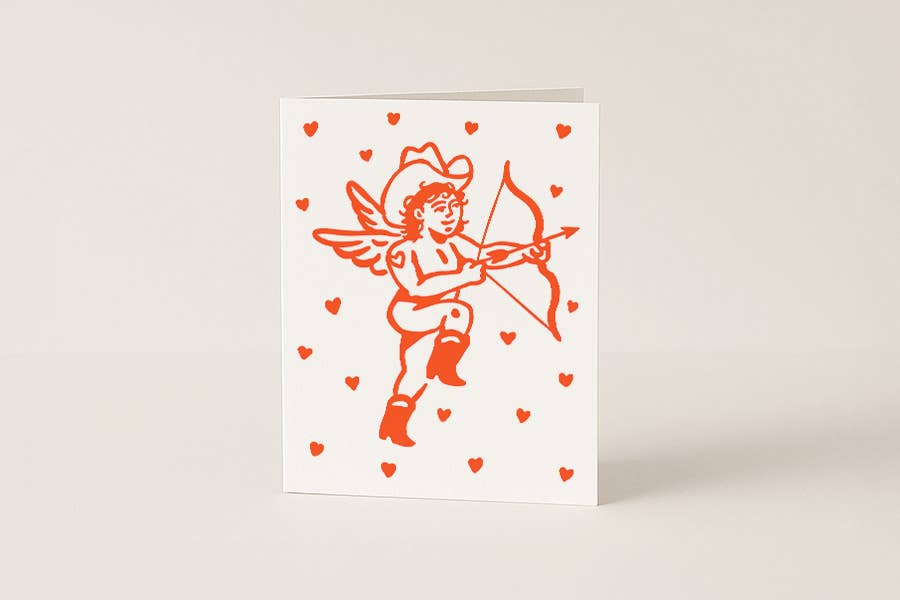 Cowboy Cupid - Blank Card