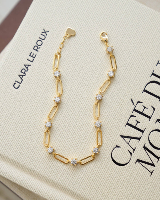 Link & CZ Bracelet