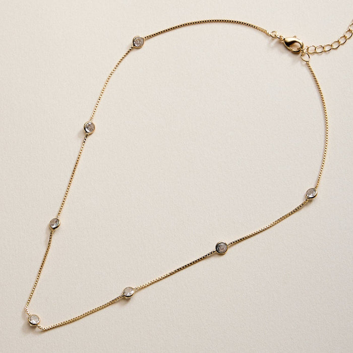 Gold Filled cubic zirconia Necklace