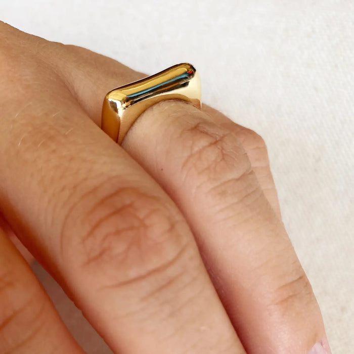Bubble Flat Top Stacking Ring