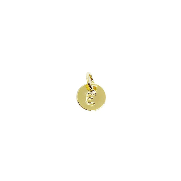 18K Gold Initial Letter Charm, Alphabet Initials Charm, Gold