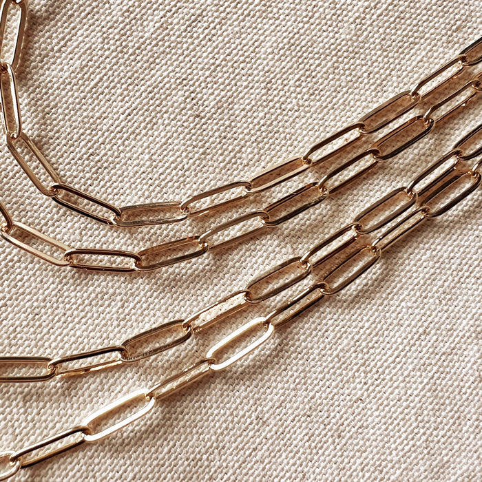 18k Gold Filled Paperclip Chain