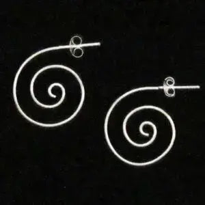 Sterling Silver Swirl with Post Earring