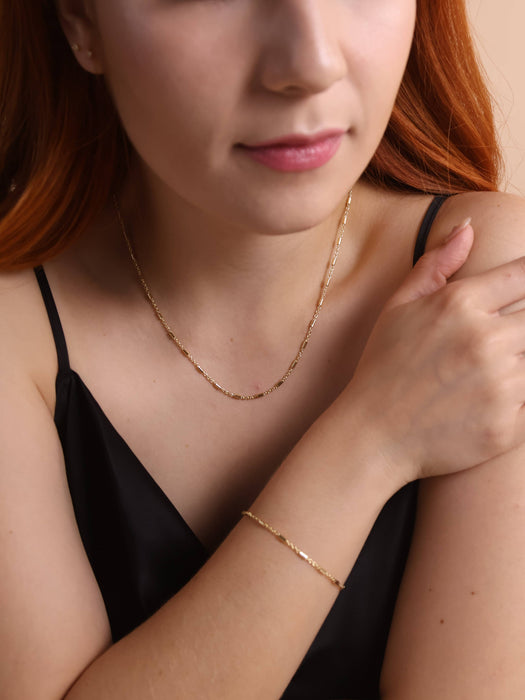 18k Gold Filled Mini Tube Chain Necklace