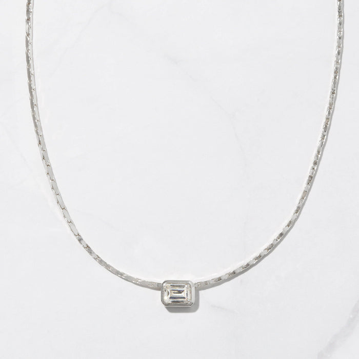 Baguette Bezel Statement Necklace