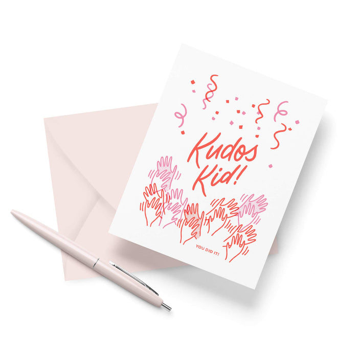 Kudos Kid |  Fun Congratulations Graduation Letterpress Card