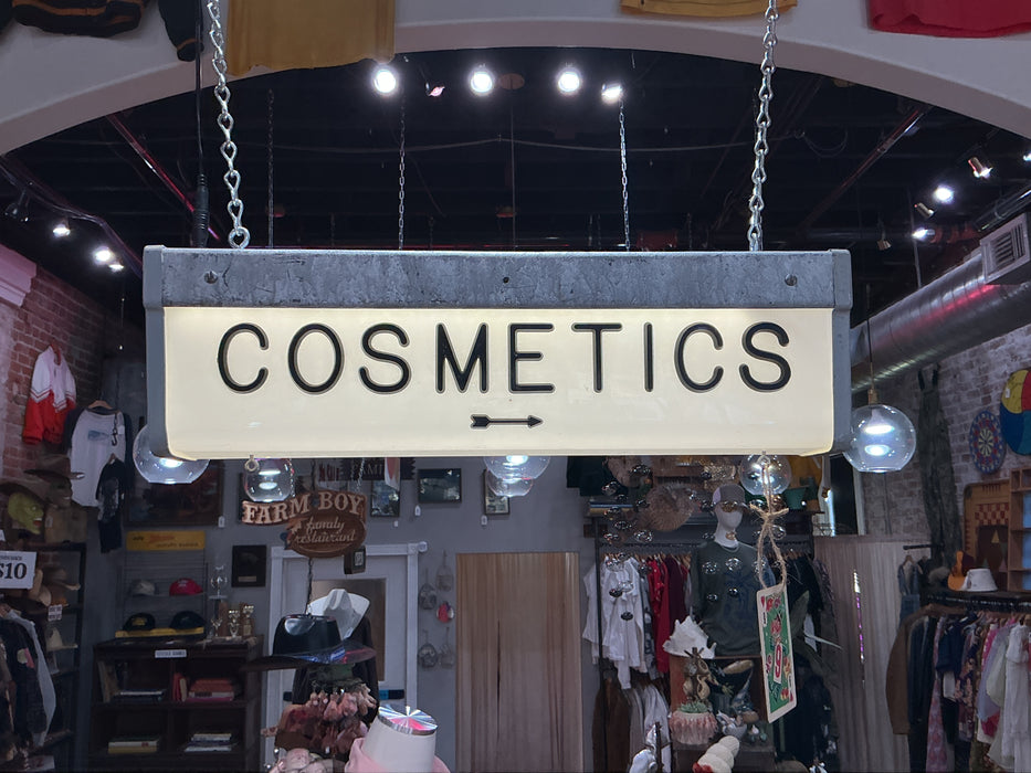 Vintage Cosmetic Sign Light 1960s
