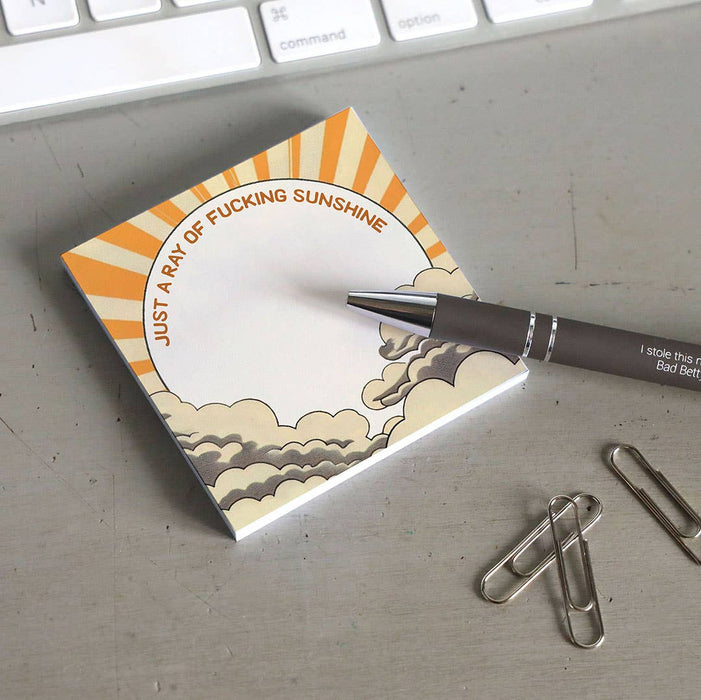 Funny Sarcastic Sticky Note Pad - Ray of Sunshine