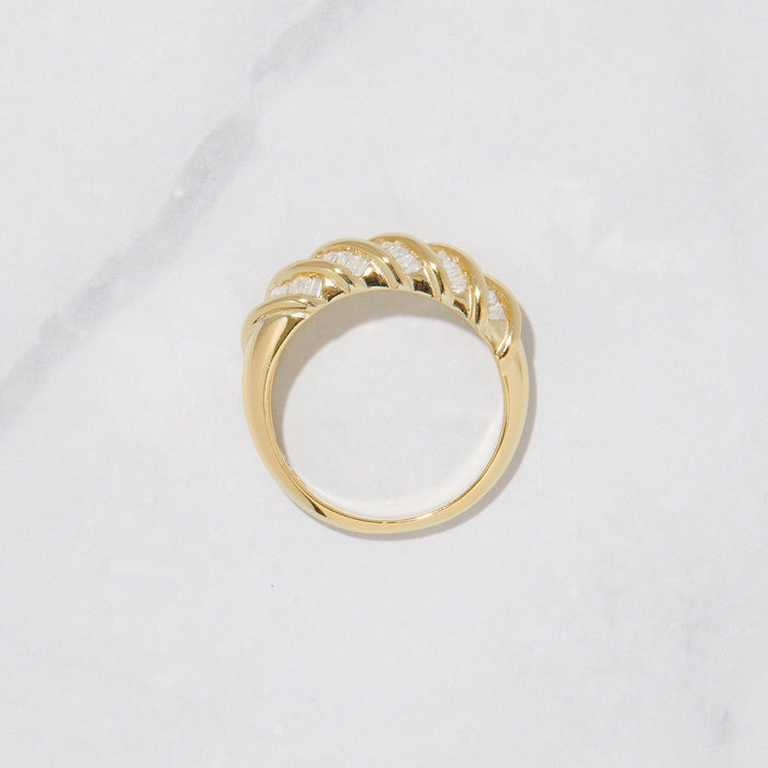 Baguette Croissant Ring
