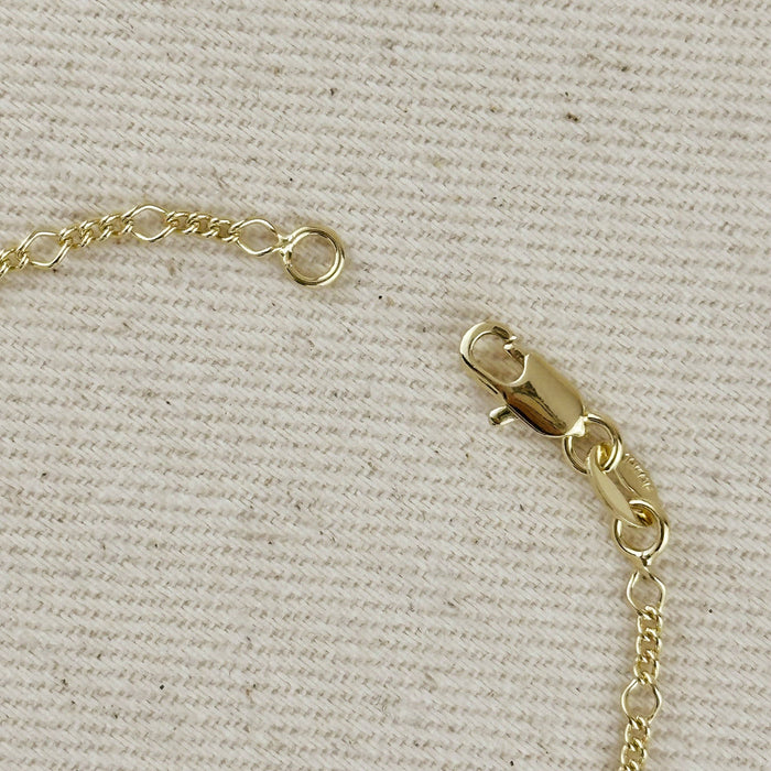 18k Gold Filled Rounded Figaro Chain Bracelet