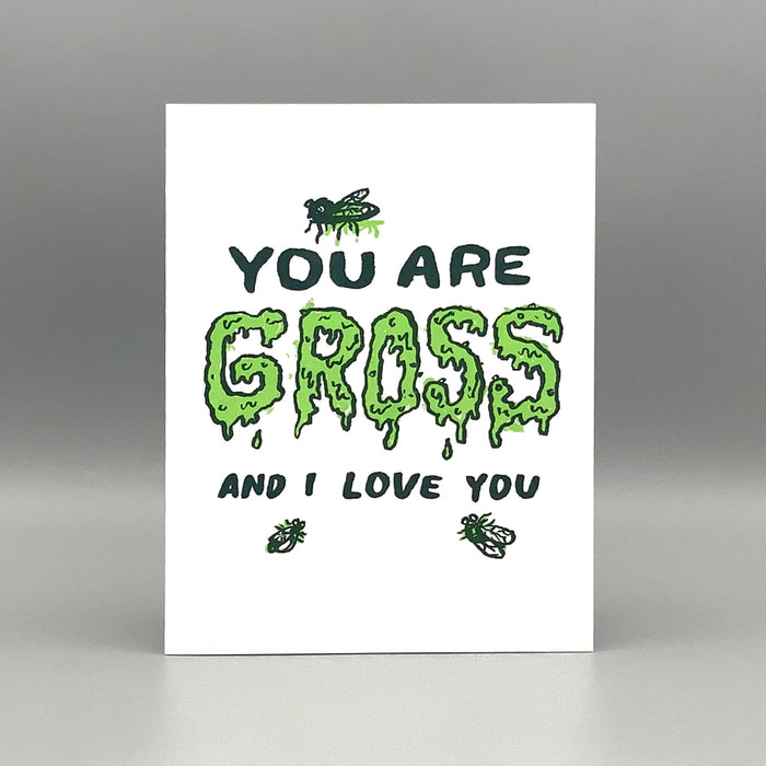 Gross Love - Love Letterpress Printed Card