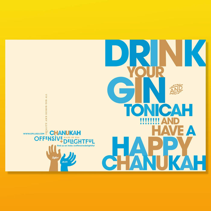 GIN + TONICAH hanukkah card