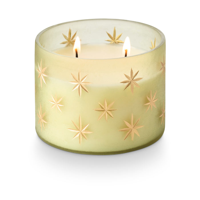 Frosted Star Glass Candle