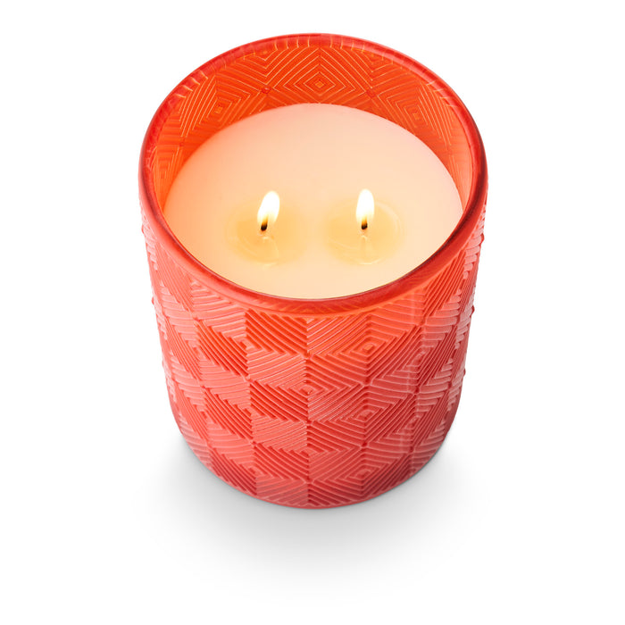 Guava Ginger Textured Glass Candle