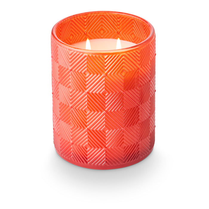 Guava Ginger Textured Glass Candle
