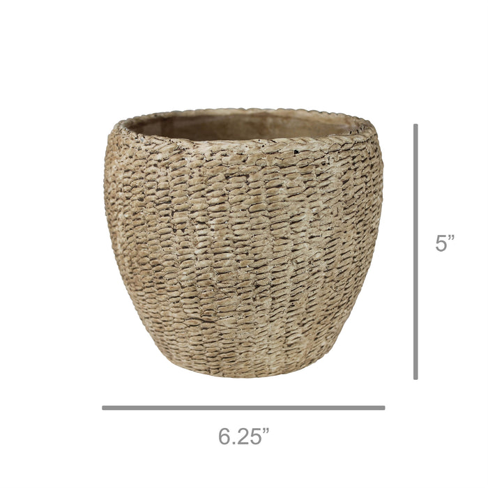 Pedro Cement Basket Cachepot