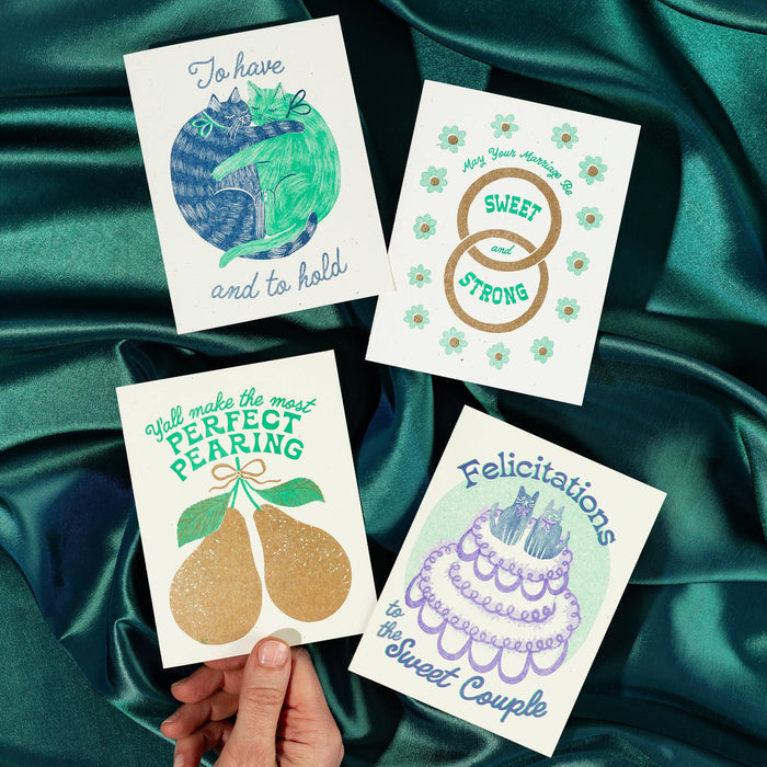 Perfect Pearing - Risograph Wedding Card