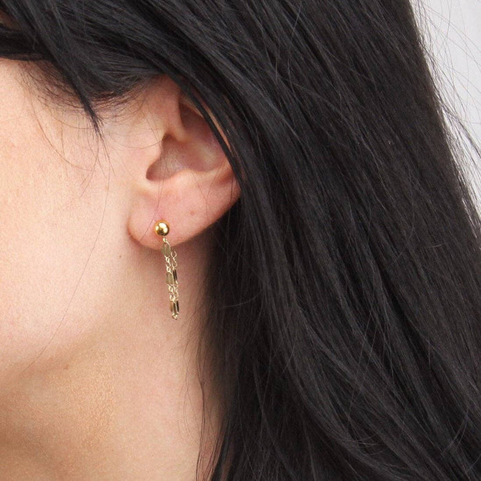 Luxe Chain Drop Studs
