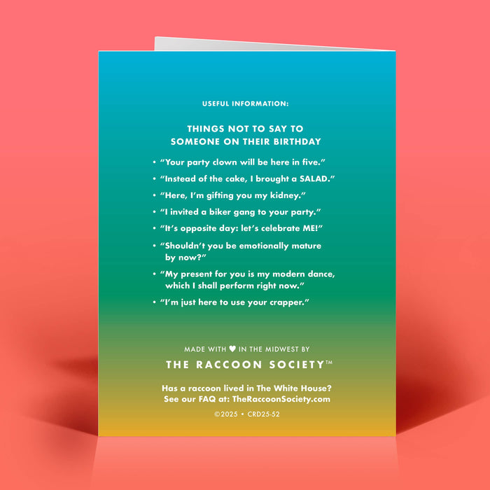 Just THIS Birthday Card