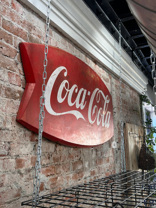 1950s Coca Cola Fish Tail Sign 5 Foot