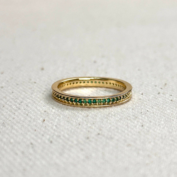 18k Gold Filled Eternity CZ Band Ring