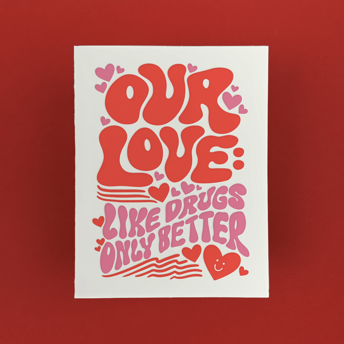 Our Love | Retro Anniversary Card