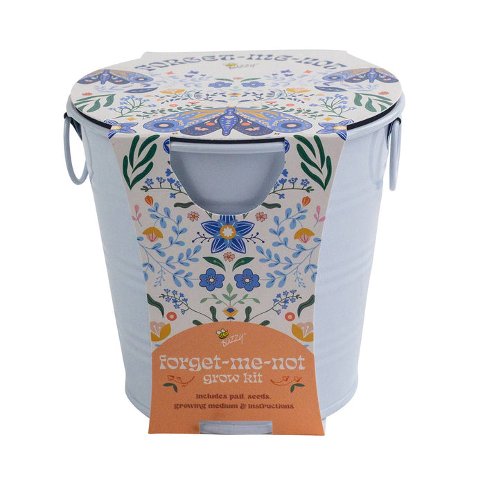 Painted Flower Grow Pail - Forget-Me-Not-100% Organic