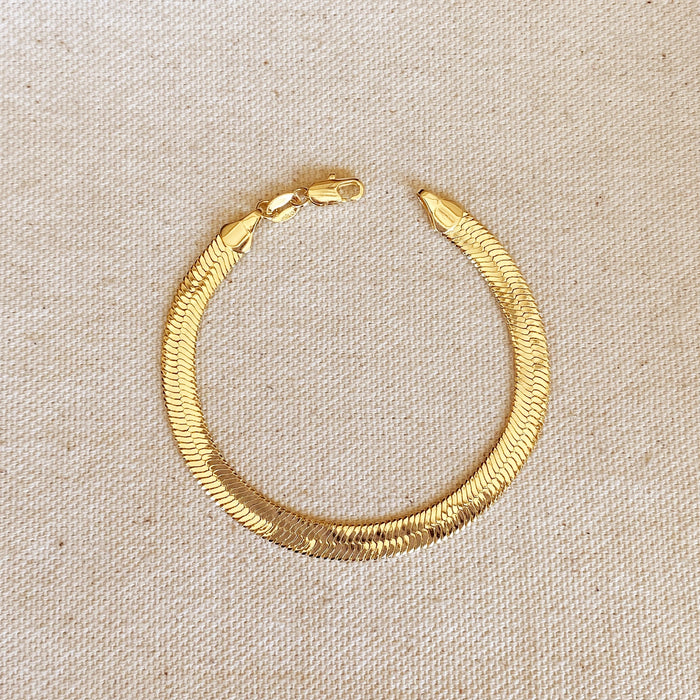 18k GF Herringbone Bracelet