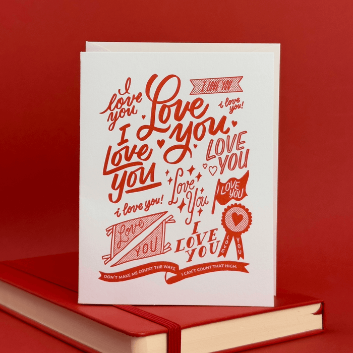 Too Many to Count | Letterpress Love Card