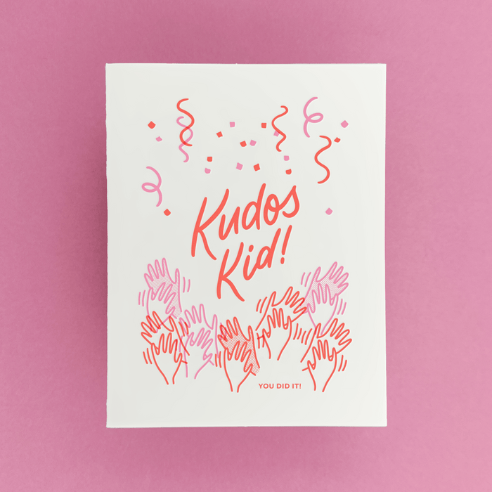 Kudos Kid |  Fun Congratulations Graduation Letterpress Card