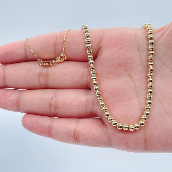 18k Gold Filled 4mm Bead Chain