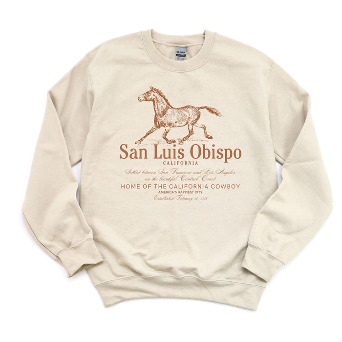 San Luis Obispo California Cowboy Sweatshirt
